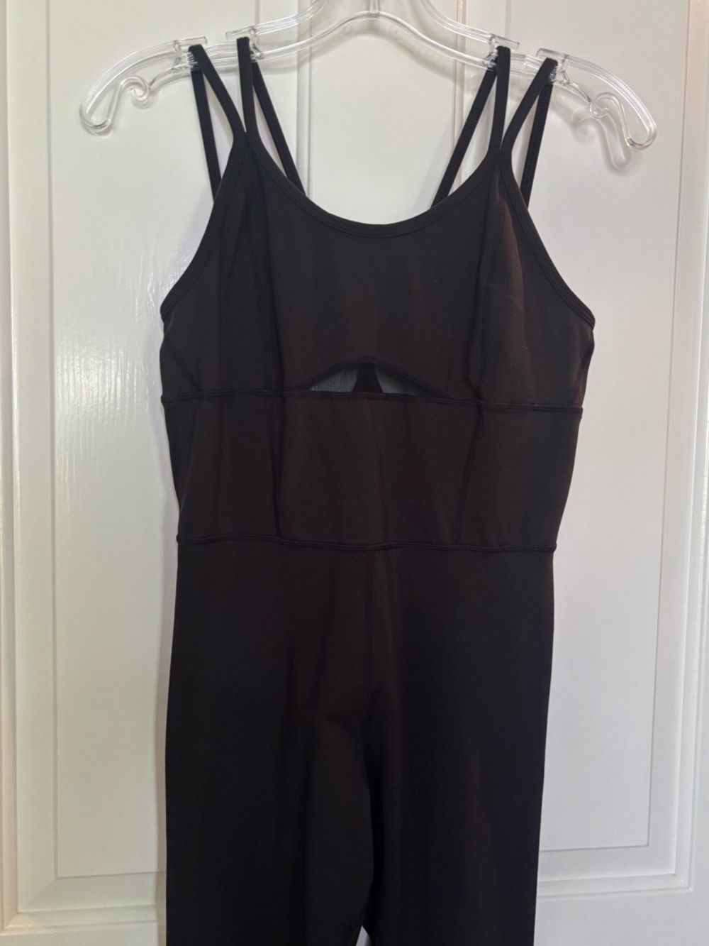 EUC LOVESOFT Black Women's Strappy Yoga One Piece size L - Picture 2 of 7